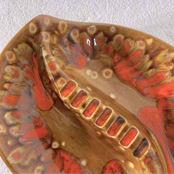 Vintage 1972 MSevrens Canada MCM  Ceramic Pottery Art Ashtray Trinket Dish - Picture 8 of 15